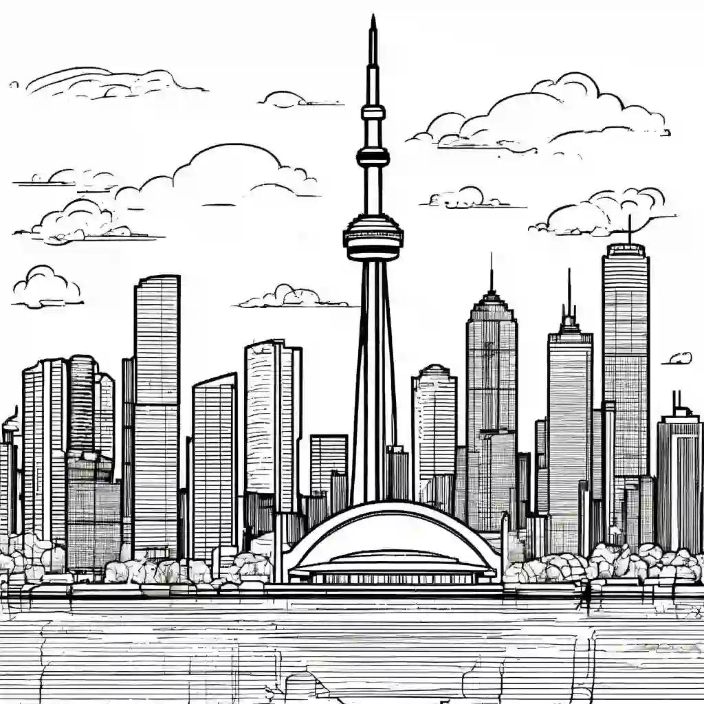 Toronto Skyline coloring pages